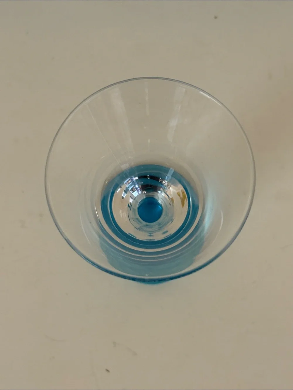 Vintage Artland Prescott Aqua Cordial Glasses Set of 8 Frosted Ice Blue 4.25